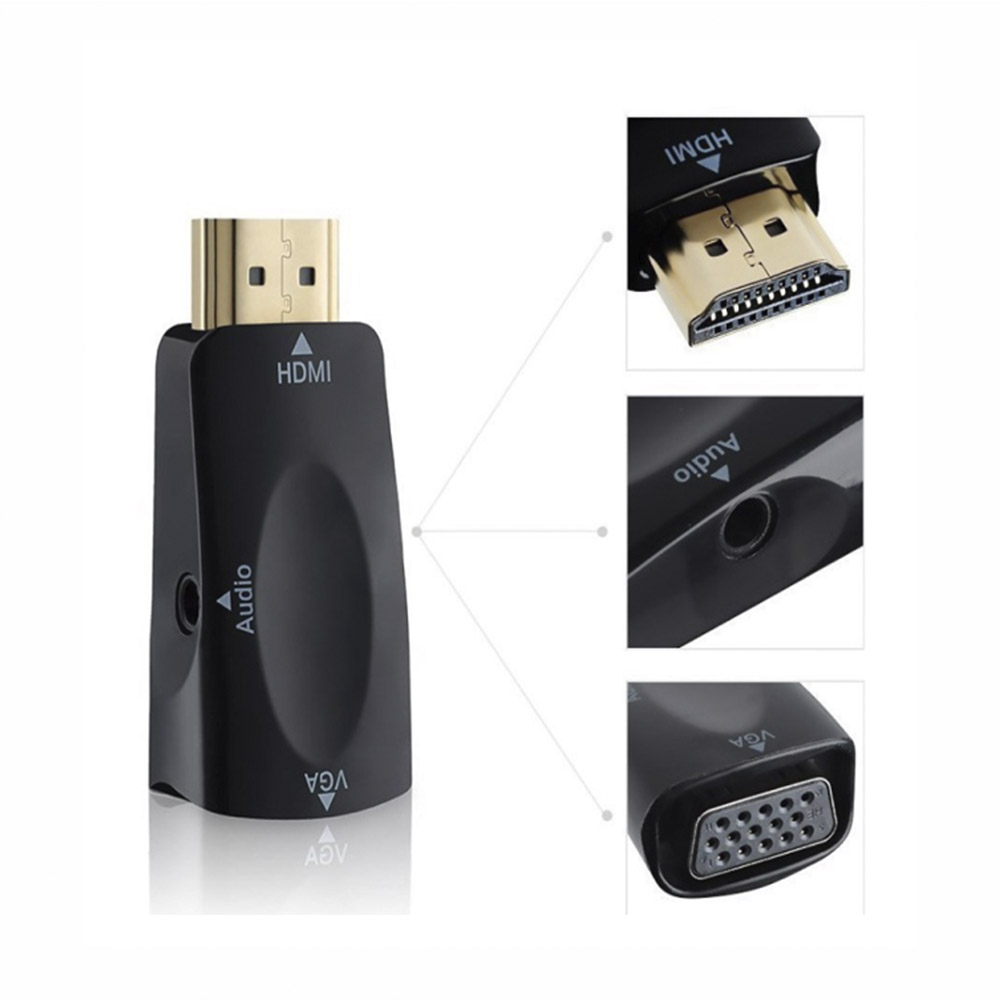Conversor VGA a HDMI con audio y alimentación USB - EPRI