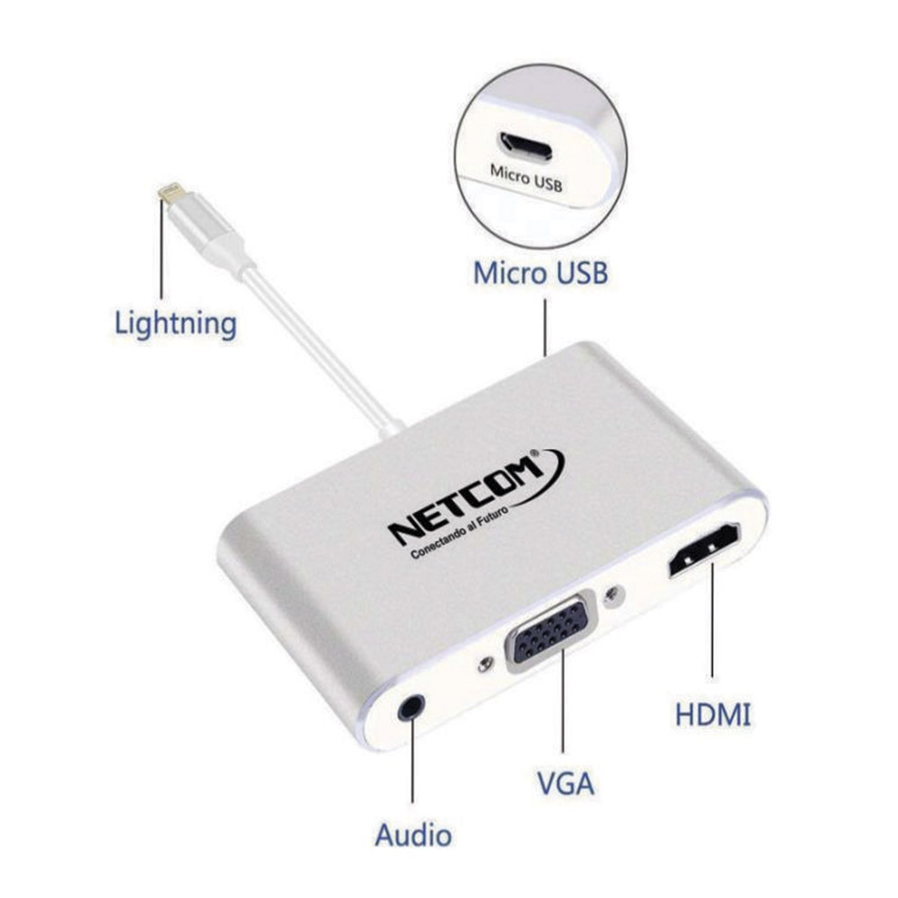 Concesión Confesión Kilómetros Adaptador de Lightning a HDMI - VGA - AUDIO - EPRI