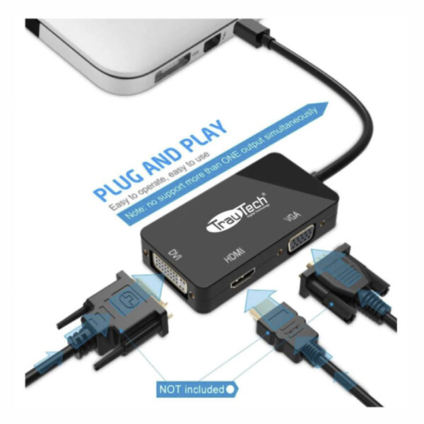 Conversor de Mini DisplayPort a VGA, DVI y HDMI - Imagen 2