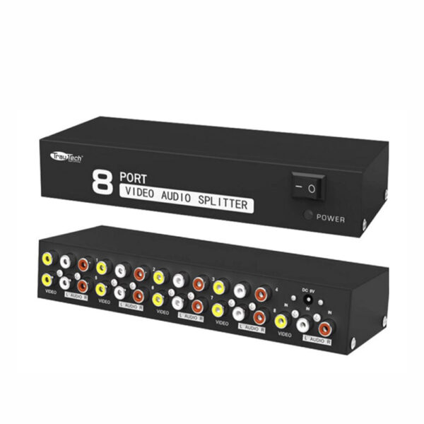 Splitter Divisor de Audio y Video RCA - 8 Puertos 1x8