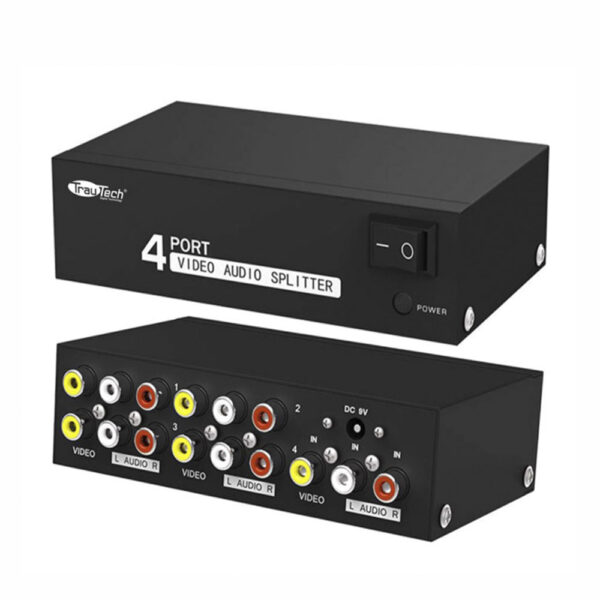 Splitter Divisor de Audio y Video RCA - 4 Puertos 1x4