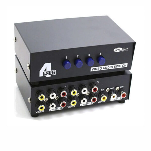 Switch de Audio y Video RCA  - 4 Puertos 4x1