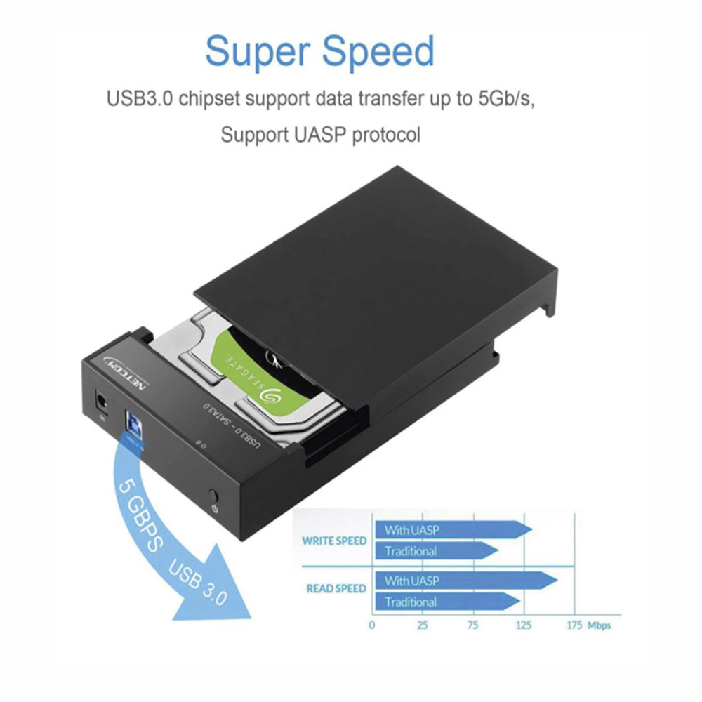 Caja para disco duro externo SATA a USB 3.0