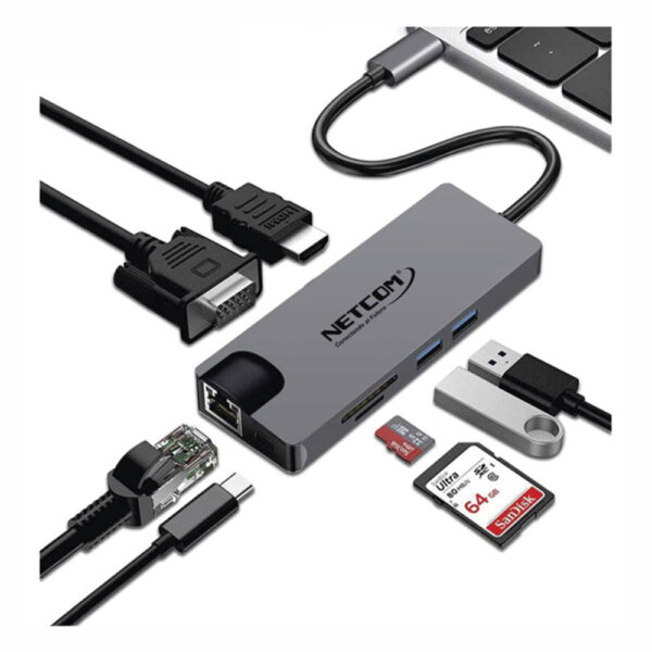 Adaptador de USB 3.1 Tipo-C a Múltiples Salidas 8 IN 1 - Imagen 2