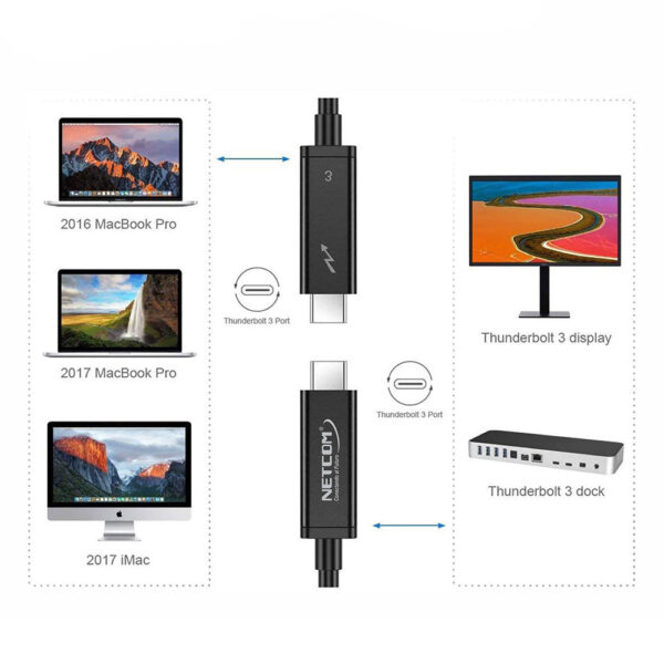 Cable Thunderbolt 3 USB C (40 Gbps) - Imagen 4